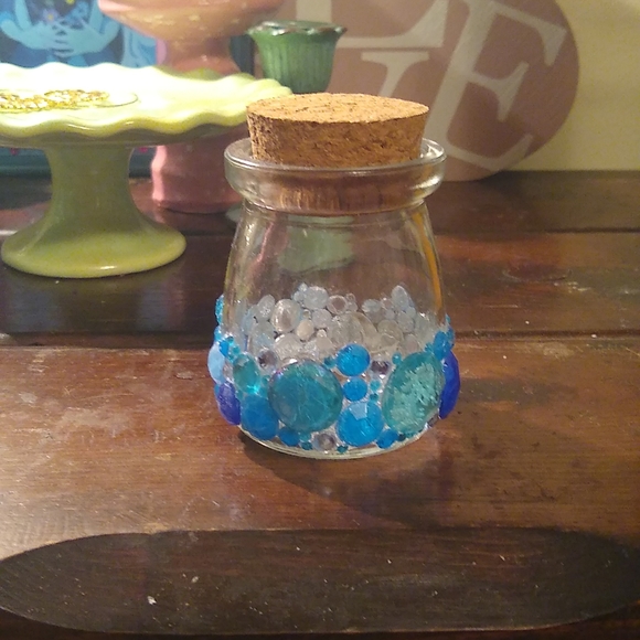 Hand Decorated Rhinestone Stash Jar - Picture 2 of 3